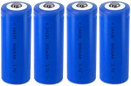 WANGHBWM 3.7V 900mAh 14430 Rechar 4Pcs Button Top Large Capacity for,LED,Mini Fans etc.