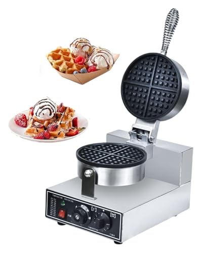 Waffle Maker Iron eléctrico, máquina de fabricación de obleas antiadherde 1200W, Kit de herramientas para hacer obleas profesional, temperatura ajustde 50 a 300℃,SingleHead(Single
