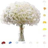 VKEKIEO Hydrangea Artificial Flowers, Fake Flowers Silk Hydrangeas Uv Resistant for Outdoor Indoor W