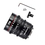 MEKE Obiektyw kinowy z ręcznym ustawianiem ostrości 18 mm T2.1 Super 35 Prime do kamery Cine z mocowaniem EF, kompatybilny z C200 C300 II, RED Komodo, BMPCC 6K, Z CAM E2-S6 BMPCC6K Pro