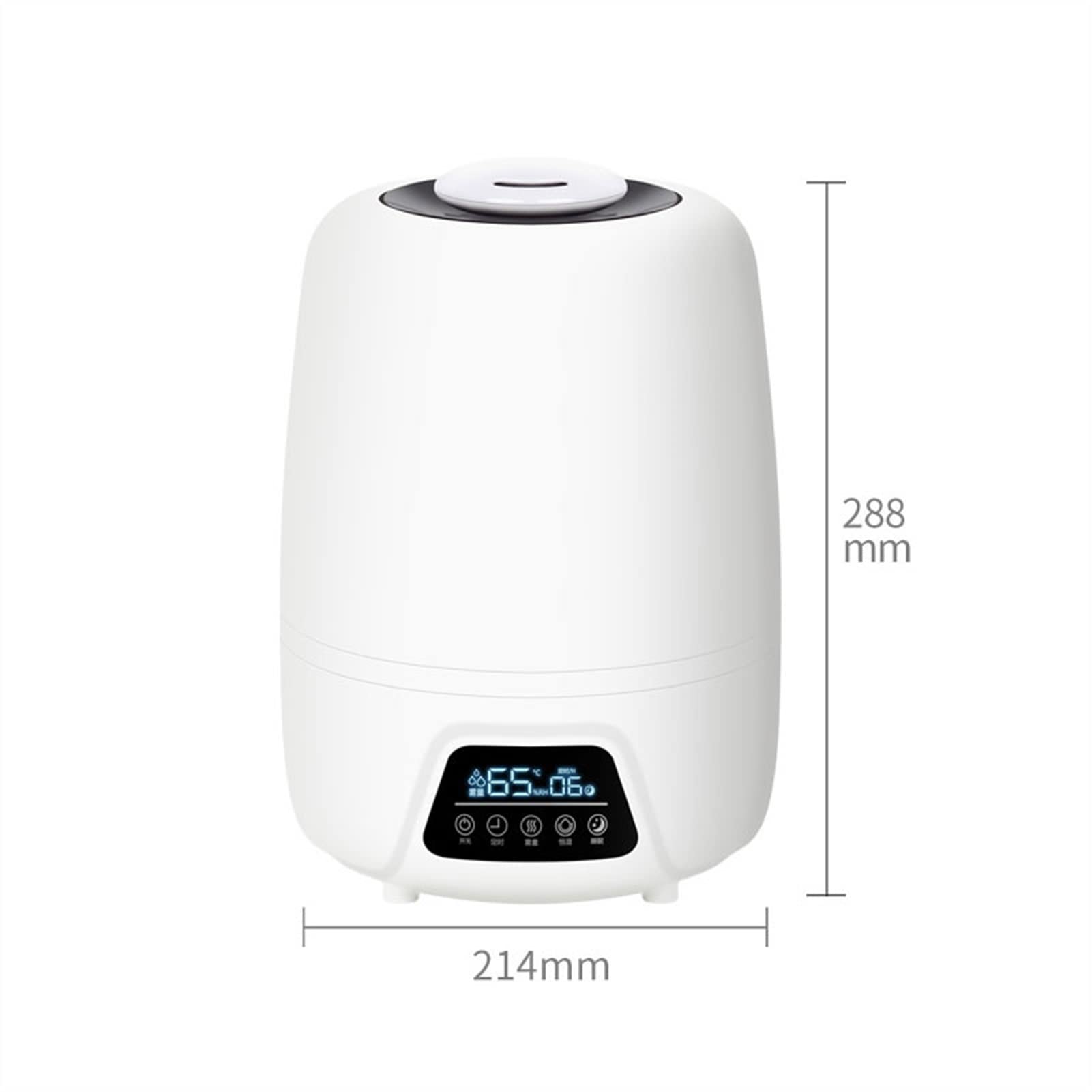 Humidificadores de Aire Humidificador silencioso del hogar Dormitorio 5L Humidificador de gran capacidad: humedad constante inteligente y apagado automático: humidificador de tiempo con bandeja de ace