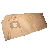 vhbw 5x Staubsaugerbeutel kompatibel mit Nilfisk Alto Attix 30, 30-01, 30-11, 30-21, 350, 350-01, 360, 360-11, 360-21 - Papier, 66cm x 27,8cm, braun
