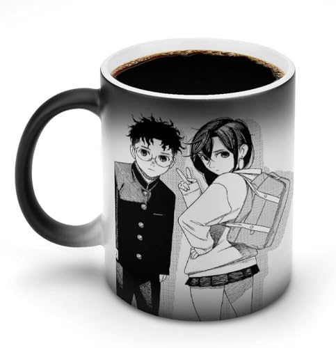 ダンダダン 綾瀬桃 高倉健 マグカップ 熱で色が変わ 温感変色 湯のみ セラミック アニメ 記念日 ギャグ コーヒーカップ クリエイティブ かわいい カップ ギフトアイデア 大容量 セラミック素材 誕生日 萌えグッズ 330ML