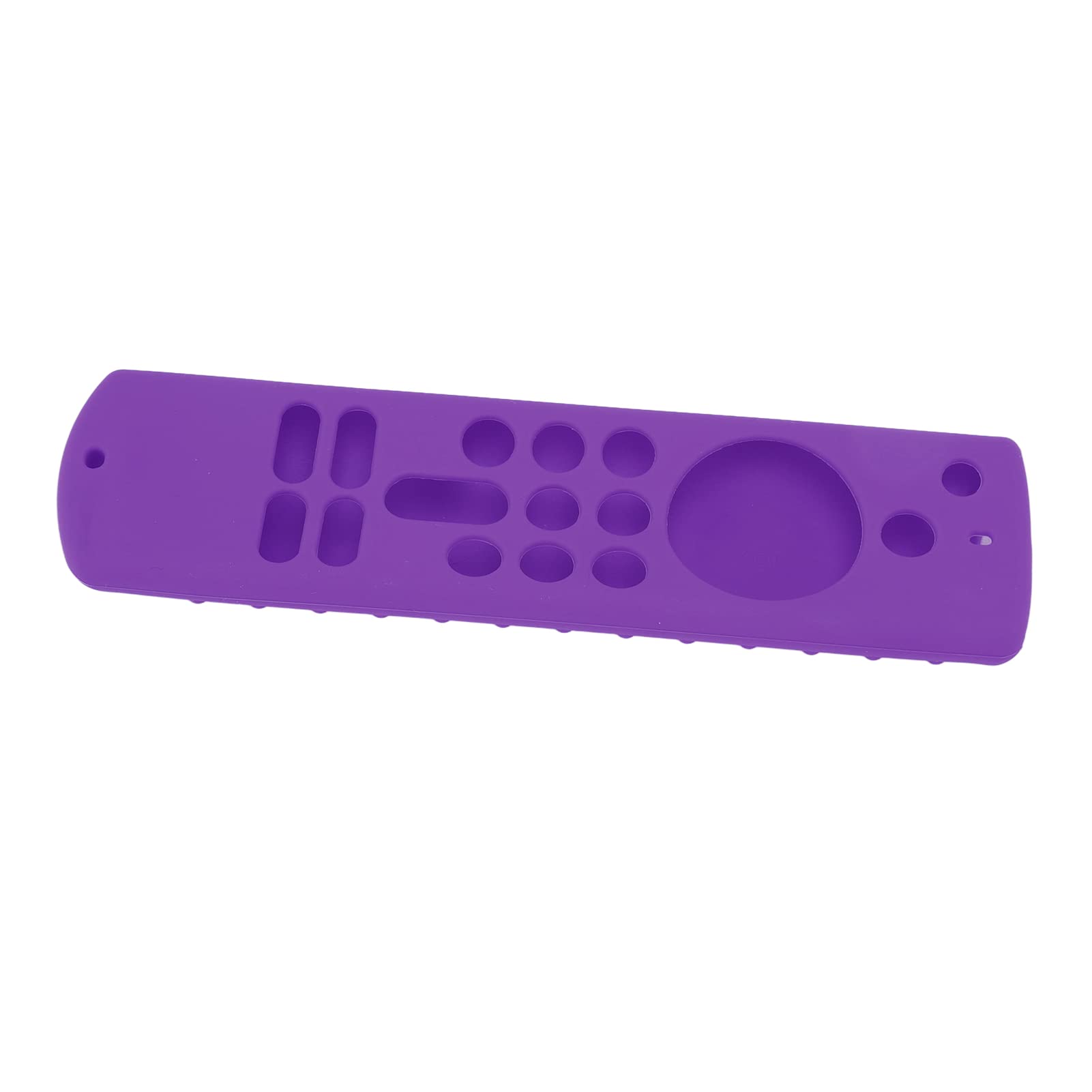Fernbedienungs-Silikonhülle für TV Stick, Fernbedienungshülle für TV Stick für rutschfeste Silikon-Schutzhülle mit Trageband der 3. Generation (Lila Set)