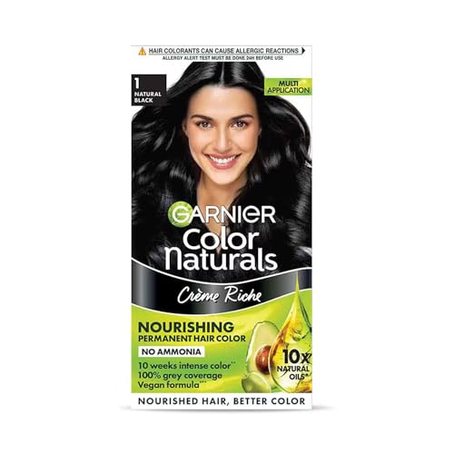 Garnier Color Naturals Creme Hair Color – Shade 1 Natural Black (70ml + 60g)