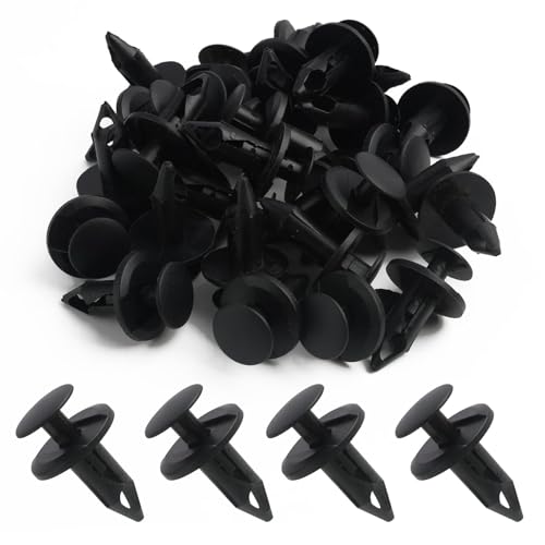 Clips de plástico Remache de 8mm, 30 Piezas Clips de Fijación para Coche, Clip de Retención Tipo Empuje, Rivet Trim Clamp para Coche, Auto