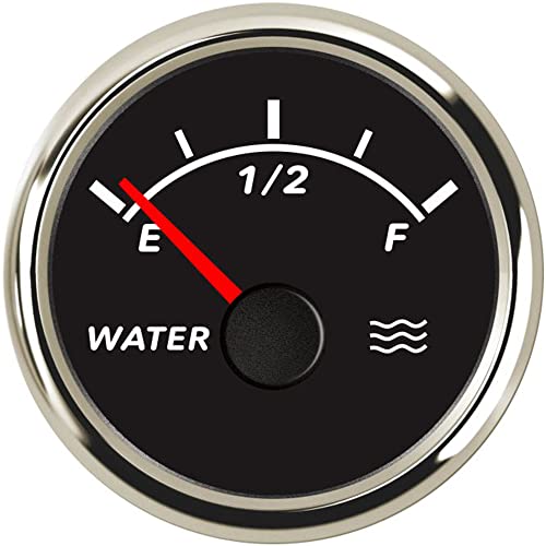 Indicateur de niveau d'eau 9-32V avec grand cadran rétroéclairé rouge étanche 52 mm
