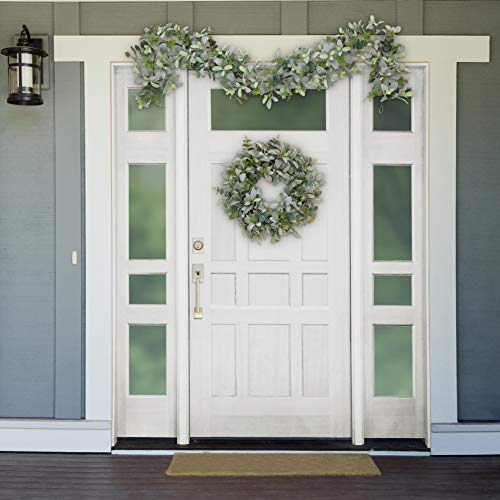 Puleo International 6 ft. Artificial Flocked Lambs Ear Garland, Green by Puleo International - Image 3