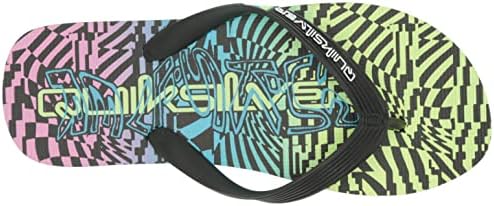 Quiksilver Boy's Unisex-Child Molokai Art Youth Sandal Flip-Flop, Black/Pink/Blue, 11 Little Kid | Image 4