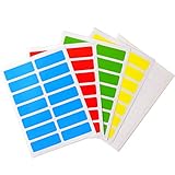 Multi-Colour Stickers (x70) - Rectangular Colour-Coding Labels for Office, Home and School - Red, Blue, Green, Yellow & White