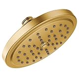 Moen S176BG Collection 7-Inch Single Function Shower Head with Immersion Rainshower Technology, Brushed Gold