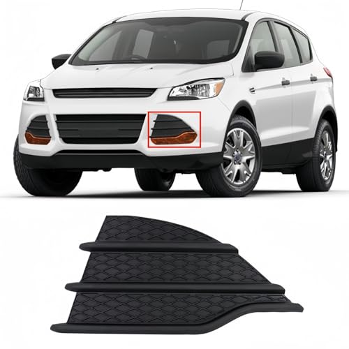 Image of Front Left Triangle Fog Light Hole Cover Bumper Grille Insert For Ford Escape 2013-2016 Driver Side Replaces FO1038124, CJ5Z-17E811-AA