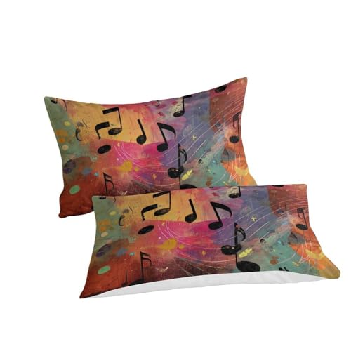 Parure de couette notes de musique 3D coton cadeau idéal linge de lit 260x220cm