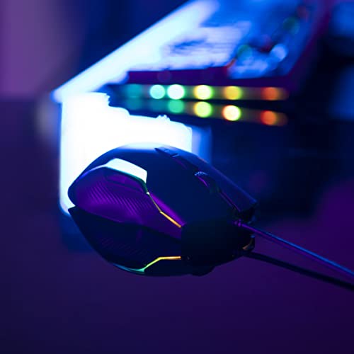 Image of uRage Reaper 600 inch USB Wired Gaming Mouse with 8 Fast Response Keys, Integrated 32000 dpi Optical Avago Gaming Sensor, 1000 HZ USB Polling Rate, Adjustable RGB Lighting, Ultra-Lightweight Gaming Mouse