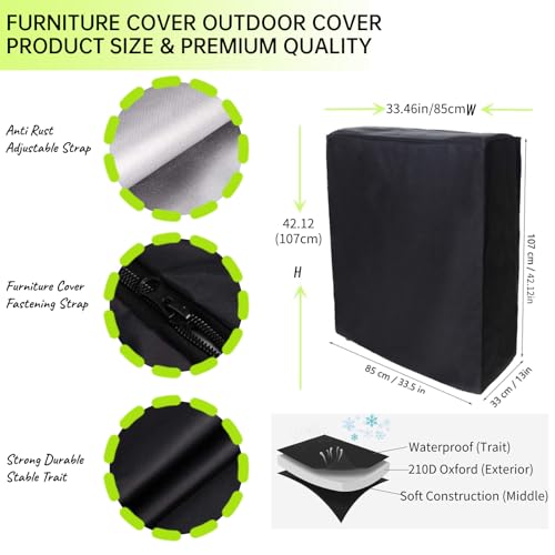 Funda de cama plegable y protector de muebles de patio contra el polvo y suciedad exterior 8