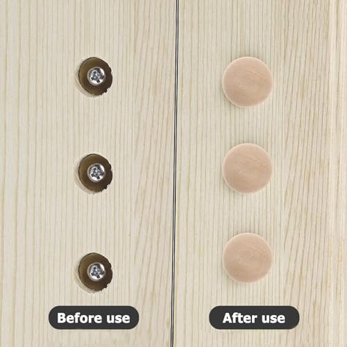 Oculte tornillos con tapones de madera reutilizables para cubrir orificios redondos 6