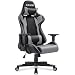 Homall Gaming Chair Office Chair High Back Computer Chair PU Leather Desk Chair PC Racing Executive Ergonomic Adjustable Swivel Task Chair with Headrest and Lumbar Support (Gray)