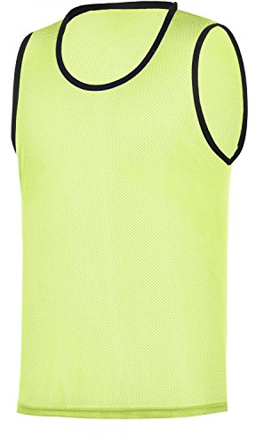 RHINOS sports Trainingsleibchen | Größe L | Gelb | Markierungshemd für Sport, Fußball, Handball | Für Erwachsene