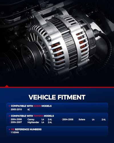 Image of KAX New Alternator Replacement for 2007-2008 Ram 1500 /2500 /3500 5.7L 2007-2008 Aspen, Durango 5.7L Unit; 160 Amp,12V,CW,S7 Groove Pulley,Replace for 11298N