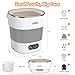 Portable Washing Machine, Mini Washer and Spin-Dryer With Folding Hanger, 16L Large Capacity Small Compact Laundry Machine of Underwear, Baby Clothes, for Apartments, Dormitories, RV, Travel, (White)