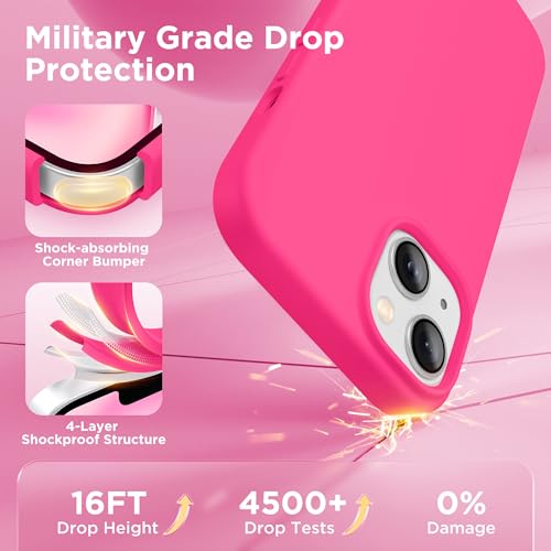 Image of GolbinBox Magnetic for iPhone 15 Case, Silicone Cover, Hot Pink