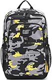 ✅ Tissu imperméable CAT Caterpillar Bennett Sac à dos de ville Sac à dos de voyage 30L (84184-634 Camo Black/Grey/Yellow)