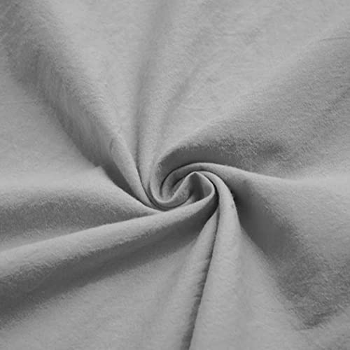 Mens Nightshirt - Cotton Long Sleeve Lounge and Sleep Henley Shirt Pajama - Mens Nightgown, Big Sleeping Top, XL Grey3