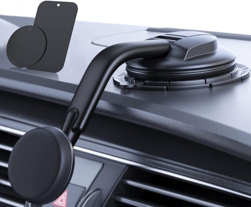 DOLYOFG Soporte para móvil de coche magnético [imanes potentes y ventosas de tipo militar] Soporte para teléfono coche universal Smartphone iPhone Android
