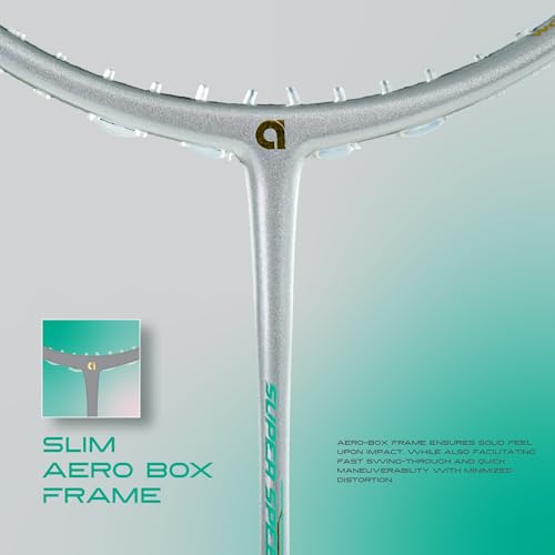 Image of Apacs Super Speed (Unstrung) | World's First 5.5mm Slim Shaft | Aero Box Frame | Durapro Carbon + Power Booster Shaft | 32LBS Max Tension | Slightly Head Heavy | 6U | Made in Vietnam (Silver)