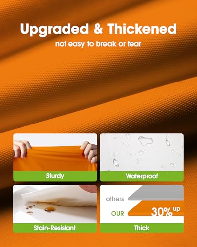 Image of Pureegg Plastic Table Cloth Disposable 6 Pack, 54 x 108 Inch, Orange | Halloween Party, Thanksgiving, Harvest Decor, Waterproof, Orange, Tablecloth