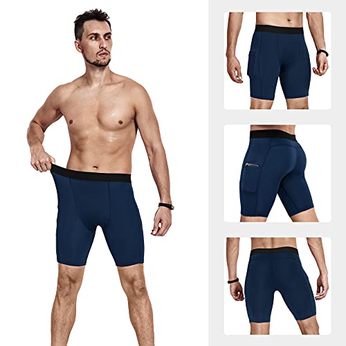 Short de compression respirant avec poches téléphone Niksa