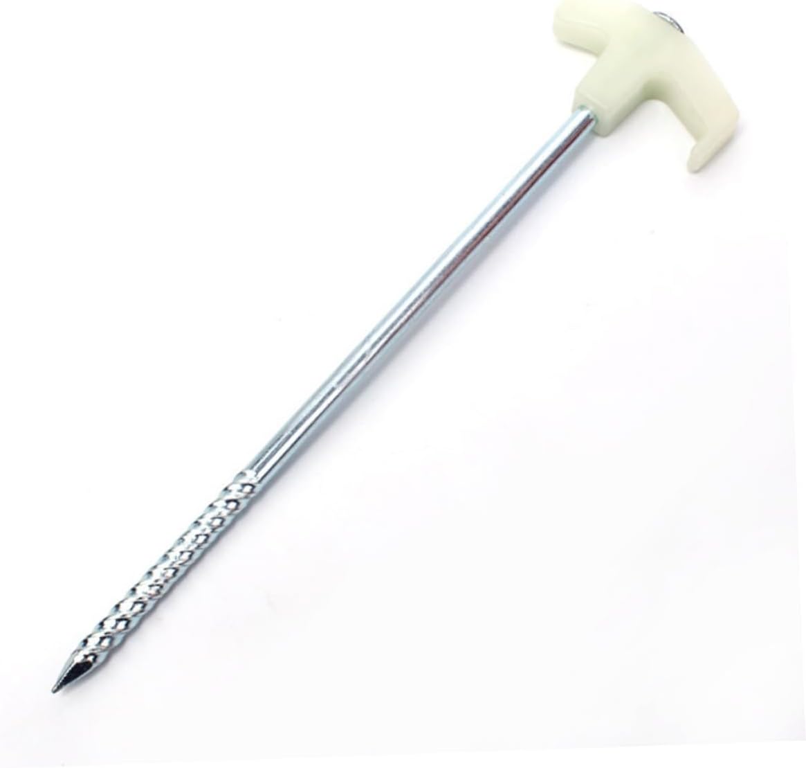 16pcs Reusable Fluorescent Floor Nails Tent Pegs Skid-Resistant Plastic Handle for Camping Hiking Adventure