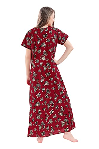 Image of AV2 Women Printed Cotton Nightwear Nighty|Womens Night Wear Maxi 7209