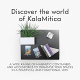 KalaMitica Zestaw 3 kostek magnetycznych 6,5 cm – białe, brązowo-czarne, ścienne pudełka do przechowywania lub doniczki z mocnym magnesem do tablic magnetycznych