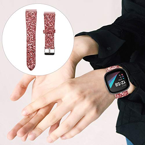 VILLCASE Pulseiras de Relógio de Couro Pulseira de Relógio Com Glitter Bling de Liberação Rápida Com