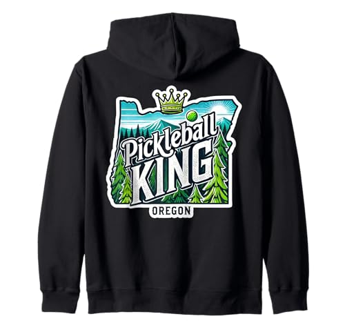 Oregon Pickleball King Beaver State Court Champion Design Sudadera con Capucha
