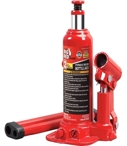 BIG RED T90203B Torin Hydraulic Welded Bottle Jack, 2 Ton (4,000 lb) Capacity, Red #1