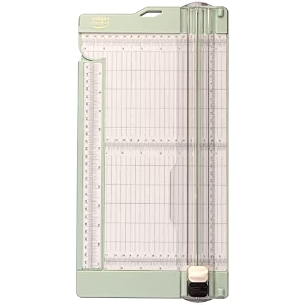 Vaessen Creative Trymer i tablica do punktacji 15 cm do scrapbookingu, tworzenia kart i innych rzemiosł papierowych, miętowa zieleń, 15,2 x 30,5 cm