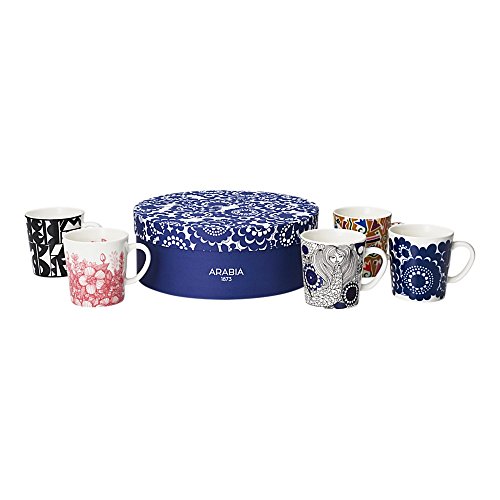 Arabia Finland 100 1965-2017 Mugs Set of 5