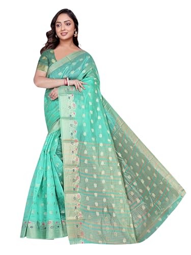Image of Sarees for Women Wear Organza Silk Banarasi Sari Kanjivaram Soft Pure Paithani Wedding Original Kanchipuram Pattu Sadi with Blouse Piece 2026 (Gulab)