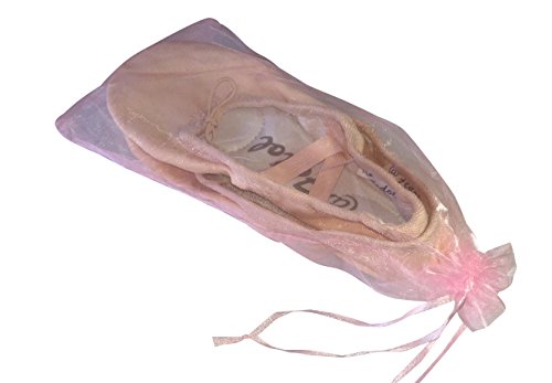 Fashion Every Day Girls Canvas Split-Sole Ballet Slippers, Pink, Multiple Sizes 9-3.54
