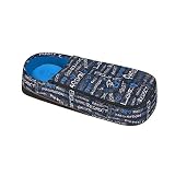 Confort óptimo para grandes y pequeños: fácil y rápida colocación a través de las cremalleras laterales, cómoda posición tumbada gracias a sus partes acolchadas para cabeza y cuello