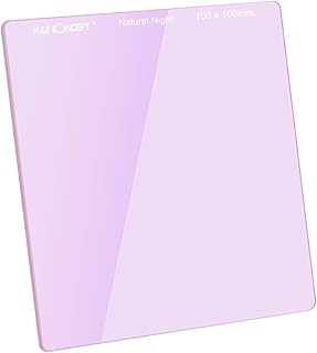 K&F Concept Filtro Quadrato Notte Naturale Cielo Stella,100x100x2.0mm,Colore Viola,Vetro Ottico,Rivestimento Nano Tecnologia,Adatto a 82 mm o meno