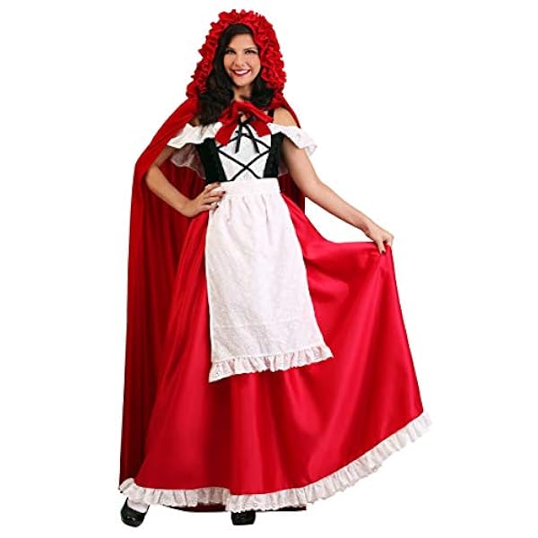 FunPop Deluxe Red Riding Hood Women's Fancy Dress Costume
