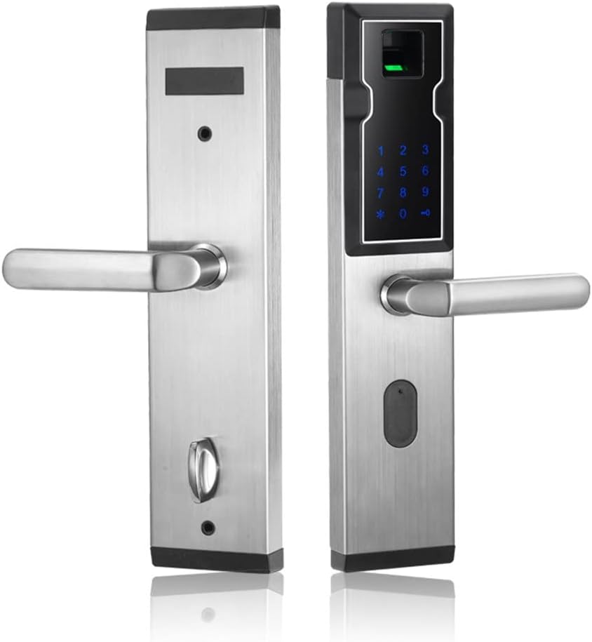 Stainless Steel Smart Keyless Keypad Combination Lock Digital Password Fingerprint Door Lock(E)