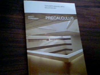 Paperback precalculus, teacher's manual with solution key, 1984. paperback Book