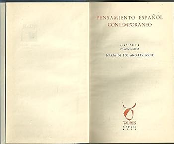 Hardcover PENSAMIENTO ESPAÑOL CONTEMPORANEO. [Spanish] Book