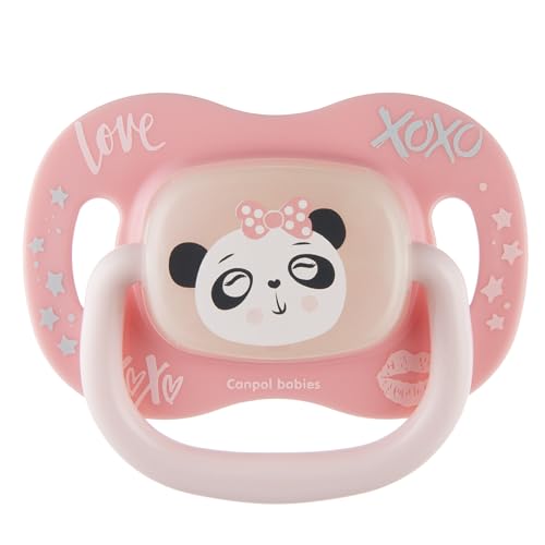 Canpol bebés Chupete de silicona 6-18m simétrico EXOTIC (panda)