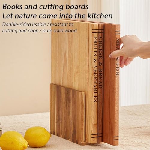 Planches à découper en forme de livre avec socle de rangement compact
