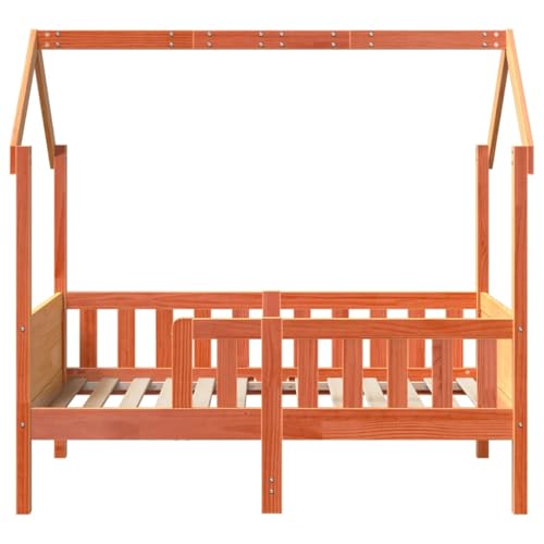 Vidaxl Giroletto Casetta Bambini Marrone Cera 80X160 Cm Massello Pino, Struttura Letto Casa Per Bambini, Giroletto Per Bambini, Telaio Letto Per Bambini - 5